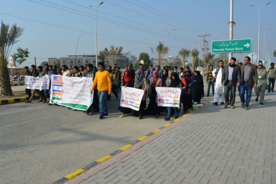 Protest against the statement of US President Donald Trump