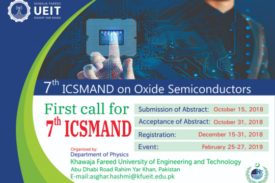 First Call 7th ICSMAND February 25 – 27, 2019